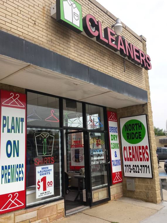 North Ridge Cleaners — attended drop-off laundry counter at 6204 W North Ave in Austin, Chicago