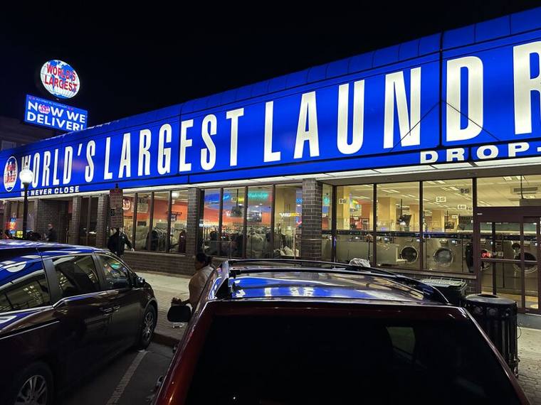 Wallace Laundromat — attended drop-off laundry counter at 2901 S Wallace St in Bridgeport, Chicago