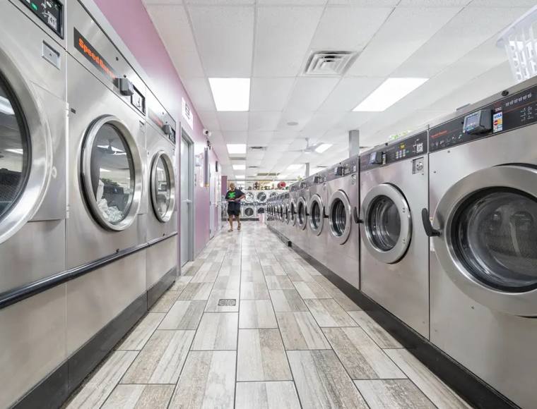 Crystal Cleaners on Belmont — attended drop-off laundry counter at 1024 W Belmont Ave in Lakeview, Chicago