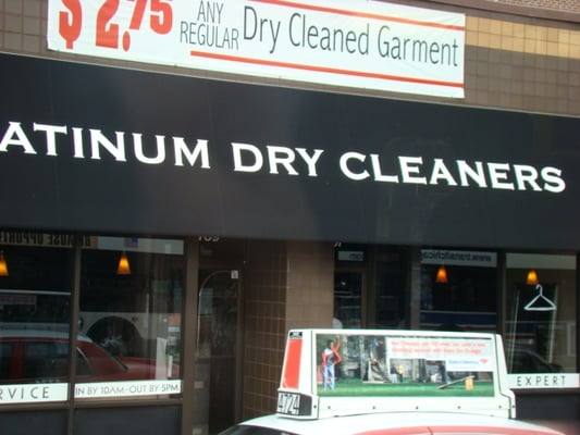 Platinum Dry Cleaners — attended drop-off laundry counter at 3707 N Broadway in Lakeview, Chicago