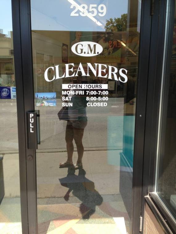 G M Cleaners — attended drop-off laundry counter at 2359 N Clark St in Lincoln Park, Chicago