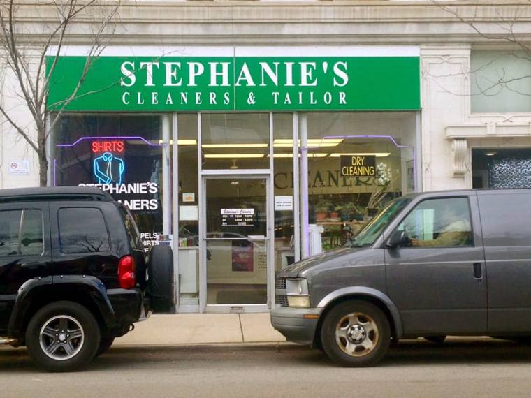 Stephanie's Cleaners & Tailors — attended drop-off laundry counter at 2214 N Clark St Ste 1 in Lincoln Park, Chicago