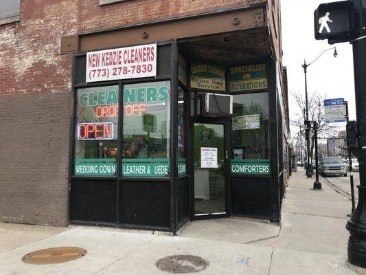 New Kedzie Cleaners — attended drop-off laundry counter at 3138 W Armitage Ave in Logan Square, Chicago