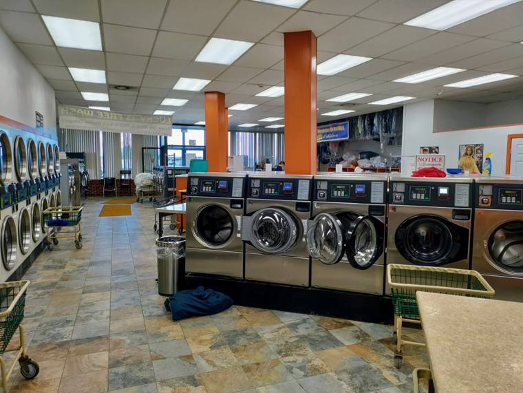 New Star Cleaners — attended drop-off laundry counter at 2513 N California Ave in Logan Square, Chicago