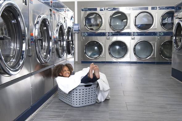 Blue Island Cleaners — attended drop-off laundry counter at 1847 S Blue Island Ave in Pilsen, Chicago