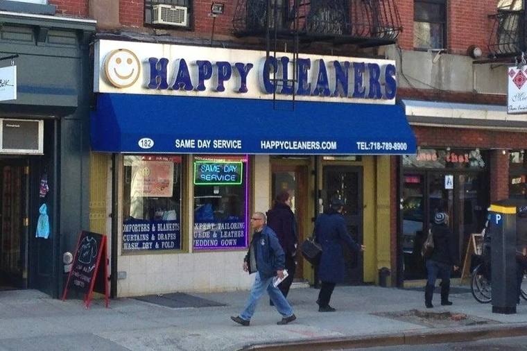 Happy Cleaners — attended drop-off laundry counter at 1321 S Michigan Ave in South Loop, Chicago