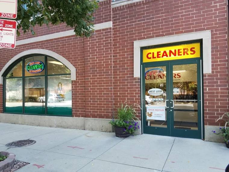 West Loop Cleaners — attended drop-off laundry counter at 1301 W Washington Blvd in West Loop, Chicago