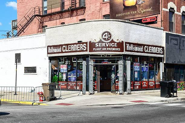 Cleaners on Division — attended drop-off laundry counter at 1917 W Division St in Wicker Park, Chicago