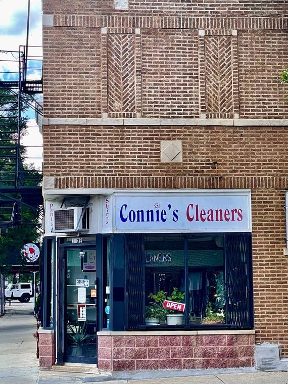 Connie's Cleaners — attended drop-off laundry counter at 1532 N Ashland Ave in Wicker Park, Chicago