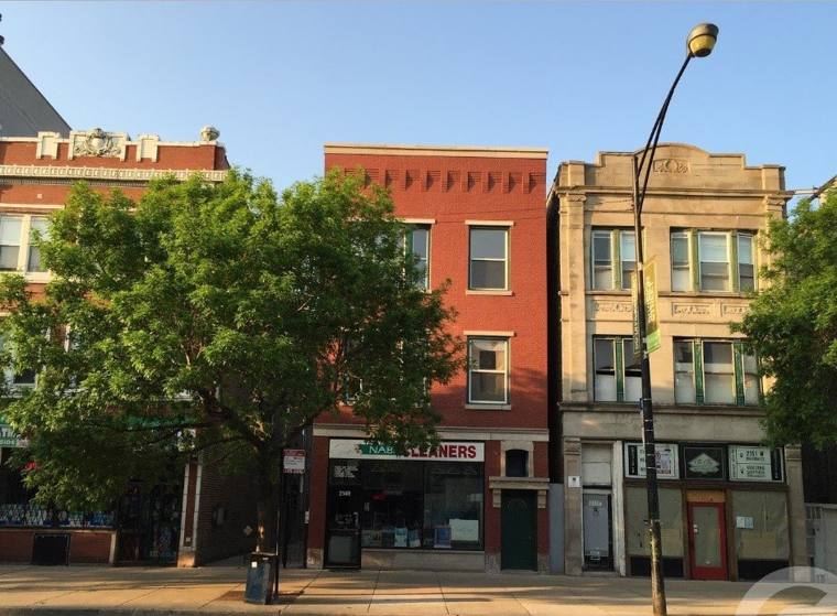 Nabi Cleaners — attended drop-off laundry counter at 2149 W Division St in Wicker Park, Chicago
